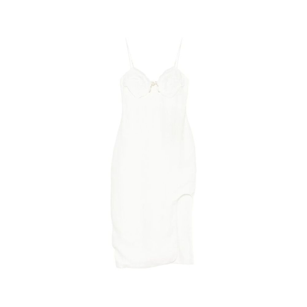 cream romantic lightness short sleeve midi dress FARM Rio | Dresses | Farm Rio White Dresses Day Dresses Women Dress outlet Size:12 AU (10 US) tight prom dress with slits Brown Long Trench Wool Exclusive To Decoration